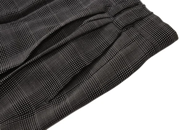 ジャンニヴェルサーチGIANNI VERSACE チェックスリータックパンツ 黒白50 K-122439_004