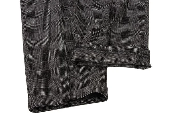 ジャンニヴェルサーチGIANNI VERSACE チェックスリータックパンツ 黒白50 K-122439_007