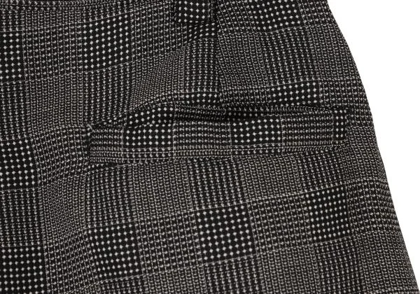 ジャンニヴェルサーチGIANNI VERSACE チェックスリータックパンツ 黒白50 K-122439_009