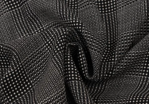 ジャンニヴェルサーチGIANNI VERSACE チェックスリータックパンツ 黒白50 K-122439_010