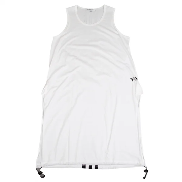 ワイスリーY-3 バックスリーストライプドロストロングタンクトップ 白黒XL K-122444_003