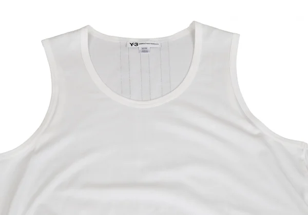ワイスリーY-3 バックスリーストライプドロストロングタンクトップ 白黒XL K-122444_004