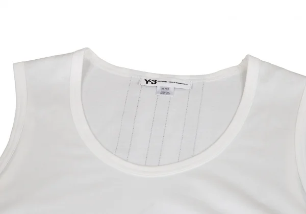 ワイスリーY-3 バックスリーストライプドロストロングタンクトップ 白黒XL K-122444_005
