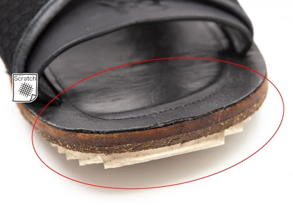 ワイスリーY-3 NIJ クロスストラップレザーサンダル 黒28.5cm K-122453_010