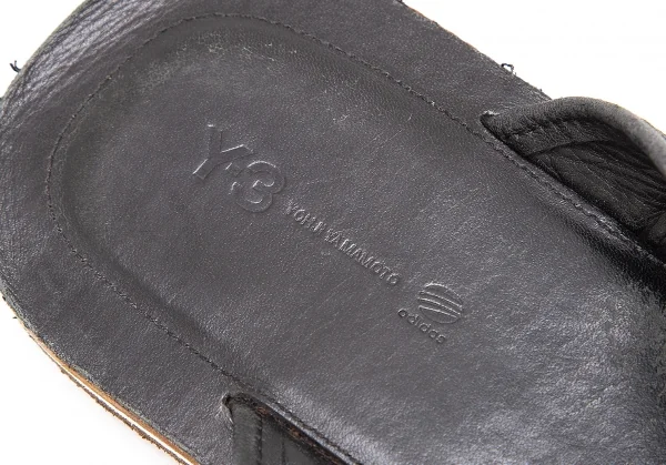 ワイスリーY-3 NIJ クロスストラップレザーサンダル 黒28.5cm K-122453_016