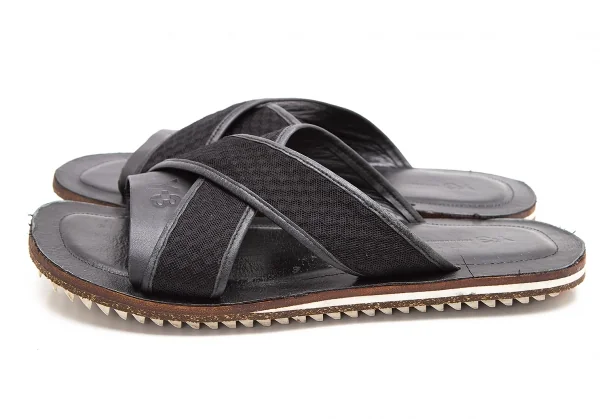 ワイスリーY-3 NIJ クロスストラップレザーサンダル 黒28.5cm K-122453_003