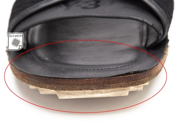 ワイスリーY-3 NIJ クロスストラップレザーサンダル 黒28.5cm K-122453_009