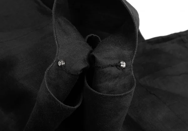 イッセイミヤケペルマネンテISSEY MIYAKEPERMANENTE リネンボックスシルエット半袖トップス 墨黒M K-122457_005