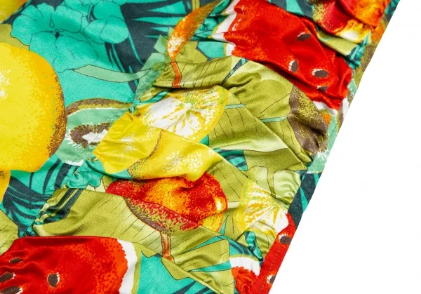 ディーアンドジーD&G フルーツプリントサイドギャザーコルセットワンピース マルチ38 K-122461_007