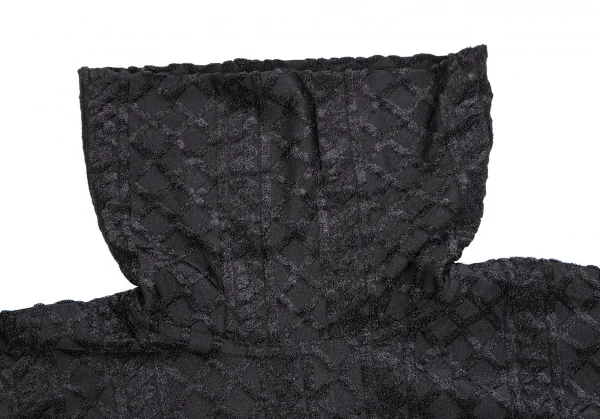 ヴェルサーチ ジーンズクチュールVERSACE JEANS COUTURE ケーブルタートルネックカットソー 黒XS K-122466_003