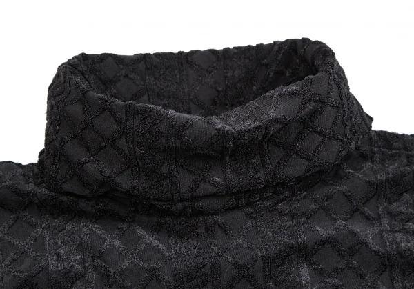 ヴェルサーチ ジーンズクチュールVERSACE JEANS COUTURE ケーブルタートルネックカットソー 黒XS K-122466_004