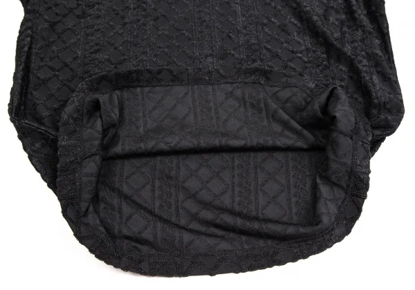 ヴェルサーチ ジーンズクチュールVERSACE JEANS COUTURE ケーブルタートルネックカットソー 黒XS K-122466_008