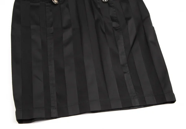 ヴェルサーチ ジーンズクチュールVERSACE JEANS COUTURE フロントジップストレッチストライプスカート 黒38 K-122473_006