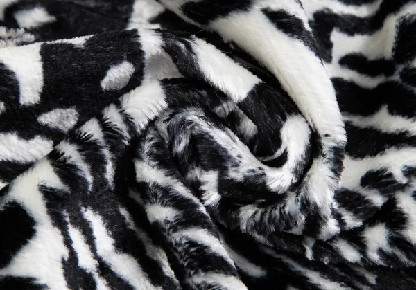 ヴェルサスVERSUS ゼブラプリントフェイクファースカート 黒白38 K-122475_009