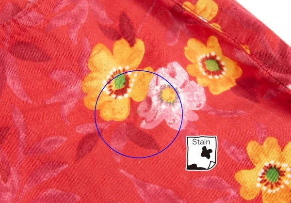 ヴェルサーチ ジーンズクチュールVERSACE JEANS COUTURE フラワープリントコットンテーパードパンツ ピンク黄38 K-122481_004