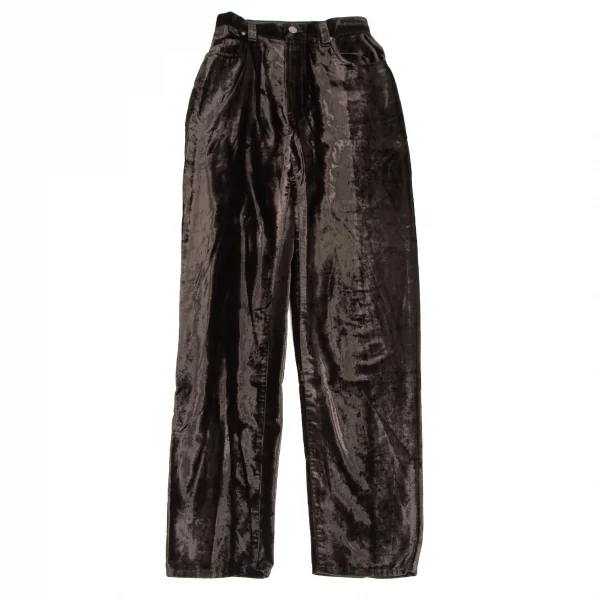 ヴェルサーチ ジーンズクチュールVERSACE JEANS COUTURE ベロアテーパードパンツ 茶38 K-122483_001