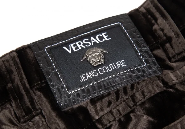 ヴェルサーチ ジーンズクチュールVERSACE JEANS COUTURE ベロアテーパードパンツ 茶38 K-122483_013