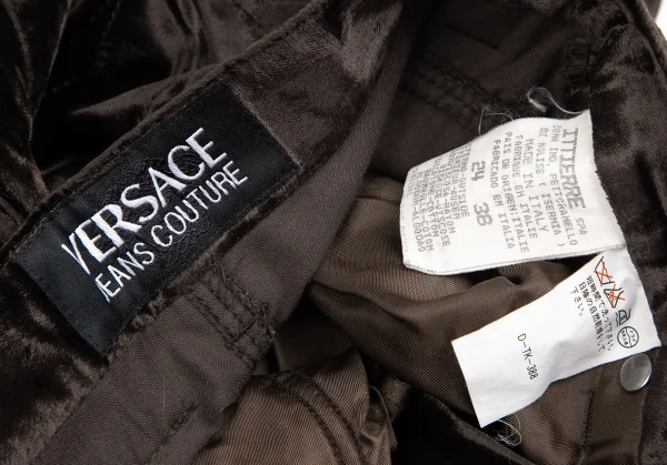 ヴェルサーチ ジーンズクチュールVERSACE JEANS COUTURE ベロアテーパードパンツ 茶38 K-122483_015