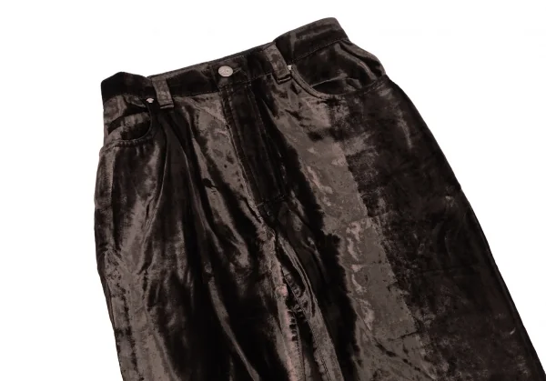 ヴェルサーチ ジーンズクチュールVERSACE JEANS COUTURE ベロアテーパードパンツ 茶38 K-122483_002