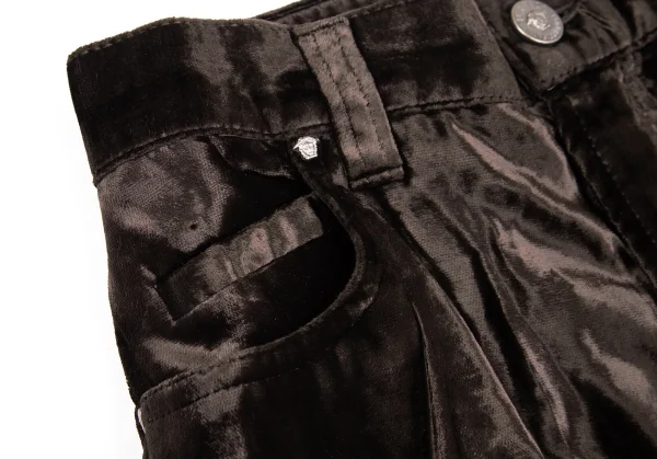 ヴェルサーチ ジーンズクチュールVERSACE JEANS COUTURE ベロアテーパードパンツ 茶38 K-122483_003