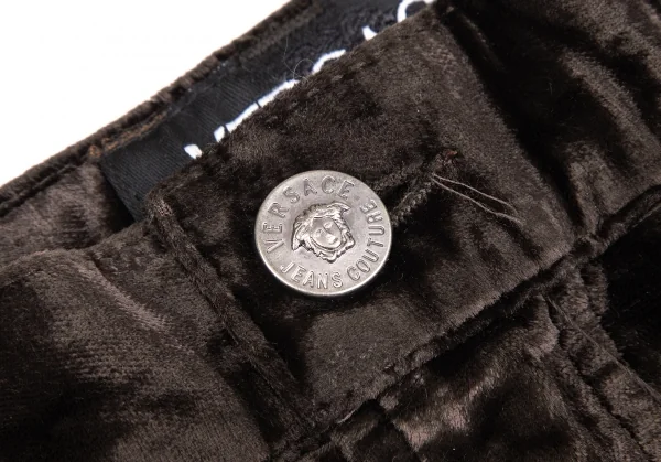 ヴェルサーチ ジーンズクチュールVERSACE JEANS COUTURE ベロアテーパードパンツ 茶38 K-122483_005