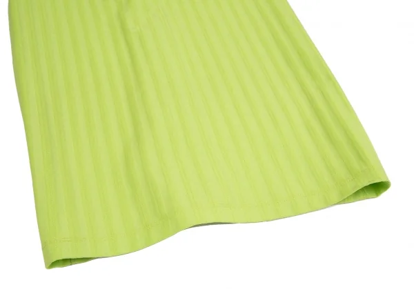 ヴェルサーチ ジーンズクチュールVERSACE JEANS COUTURE ナイロンストレッチストライプノースリーブワンピース 黄緑40 K-122484_006