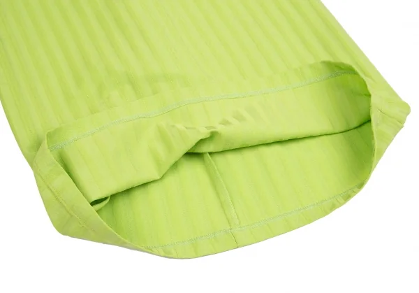 ヴェルサーチ ジーンズクチュールVERSACE JEANS COUTURE ナイロンストレッチストライプノースリーブワンピース 黄緑40 K-122484_007