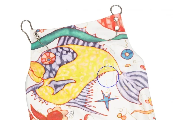 ヴェルサーチ ジーンズクチュールVERSACE JEANS COUTURE グラフィックプリントノースリーブワンピース 白マルチ38 K-122486_003