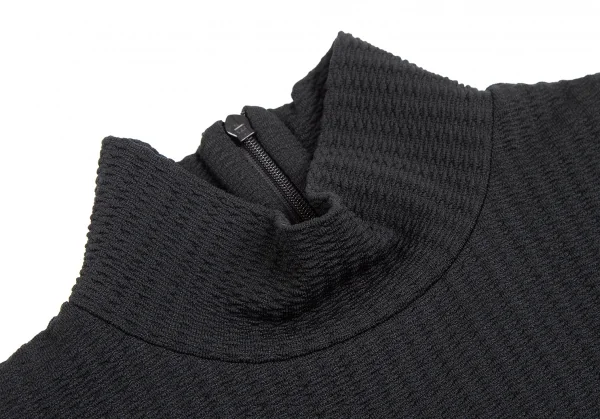 ヴェルサーチ ジーンズクチュールVERSACE JEANS COUTURE ナイロンストレッチハイネックノースリーブワンピース 黒38 K-122487_004