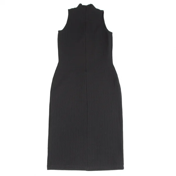 ヴェルサーチ ジーンズクチュールVERSACE JEANS COUTURE ナイロンストレッチハイネックノースリーブワンピース 黒38 K-122487_008