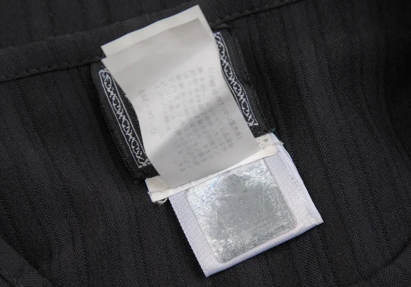 ヴェルサーチ ジーンズクチュールVERSACE JEANS COUTURE ストライプ織りハーフジップワンピース 黒38 K-122488_017