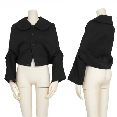 コムデギャルソンCOMME des GARCONS変形シルクウール丸襟