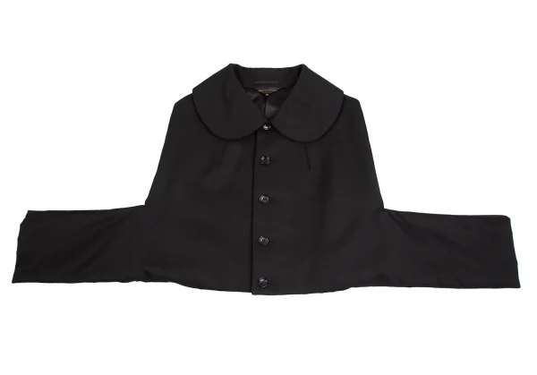 コムデギャルソンCOMME des GARCONS変形シルクウール丸襟