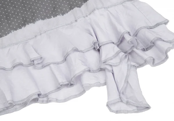 コムコム コムデギャルソンCOMME des GARCONS絞り染めドットプリントキュプラノースリーブワンピース グレーM K-122503_011