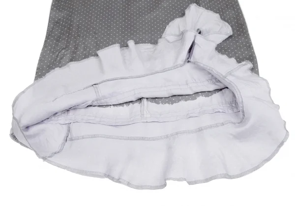コムコム コムデギャルソンCOMME des GARCONS絞り染めドットプリントキュプラノースリーブワンピース グレーM K-122503_012