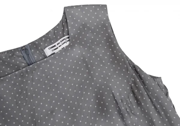 コムコム コムデギャルソンCOMME des GARCONS絞り染めドットプリントキュプラノースリーブワンピース グレーM K-122503_004