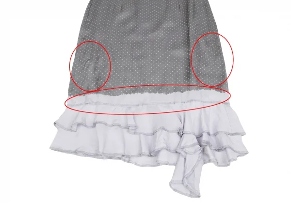コムコム コムデギャルソンCOMME des GARCONS絞り染めドットプリントキュプラノースリーブワンピース グレーM K-122503_005