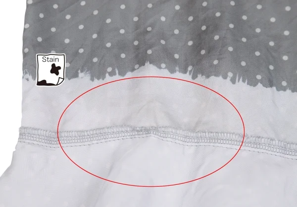 コムコム コムデギャルソンCOMME des GARCONS絞り染めドットプリントキュプラノースリーブワンピース グレーM K-122503_009