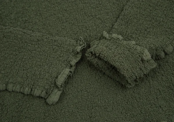 イッセイミヤケ ミーISSEY MIYAKE me フリンジステッチカリフラワータートルネックカットソー 緑F K-122518_009