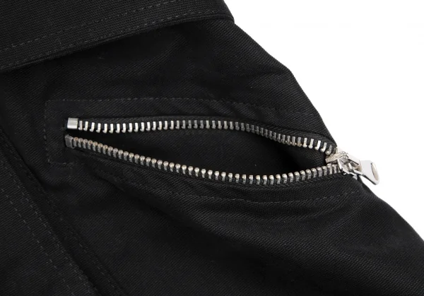 マックスアンドコーMAX&Co コットンナイロンキャンバスハーフコート 黒44 K-122523_011