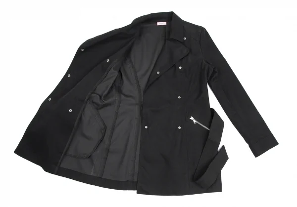 マックスアンドコーMAX&Co コットンナイロンキャンバスハーフコート 黒44 K-122523_012