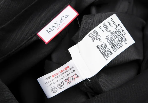 マックスアンドコーMAX&Co コットンナイロンキャンバスハーフコート 黒44 K-122523_018