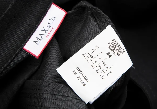 マックスアンドコーMAX&Co コットンナイロンキャンバスハーフコート 黒44 K-122523_019