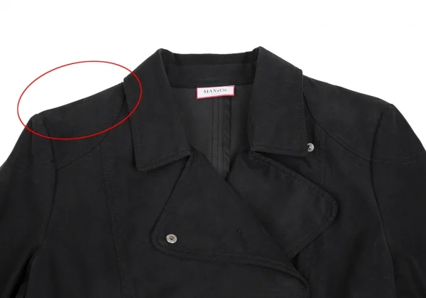 マックスアンドコーMAX&Co コットンナイロンキャンバスハーフコート 黒44 K-122523_003