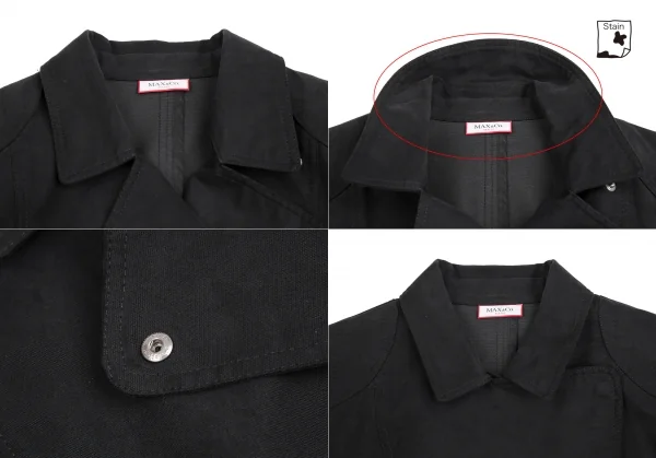 マックスアンドコーMAX&Co コットンナイロンキャンバスハーフコート 黒44 K-122523_005