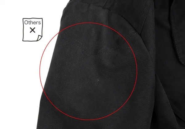 マックスアンドコーMAX&Co コットンナイロンキャンバスハーフコート 黒44 K-122523_007