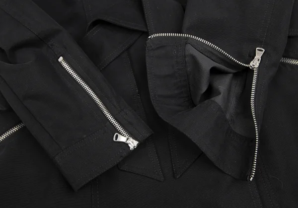 マックスアンドコーMAX&Co コットンナイロンキャンバスハーフコート 黒44 K-122523_008