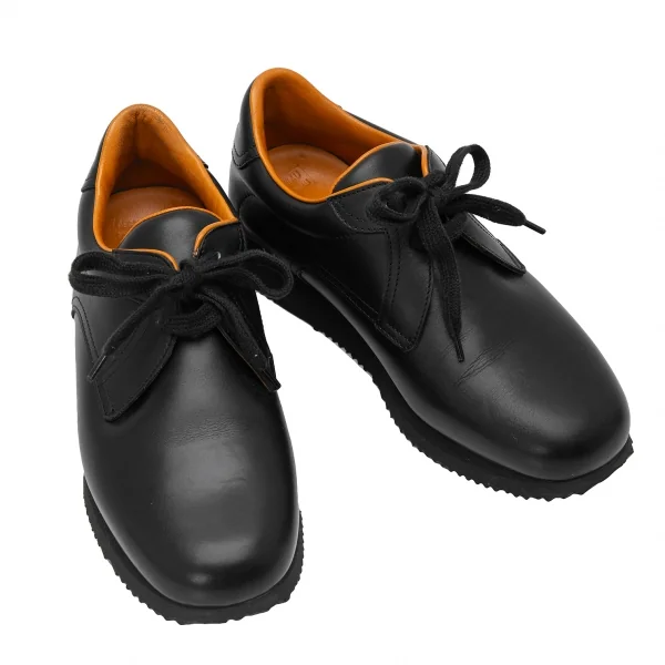 エルメスHERMES レザースニーカー 黒37(23.5位) K-122524_001