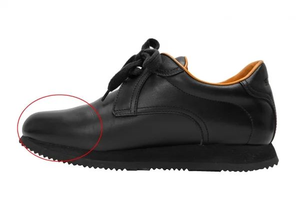 エルメスHERMES レザースニーカー 黒37(23.5位) K-122524_011