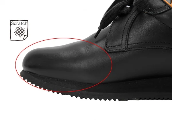 エルメスHERMES レザースニーカー 黒37(23.5位) K-122524_012